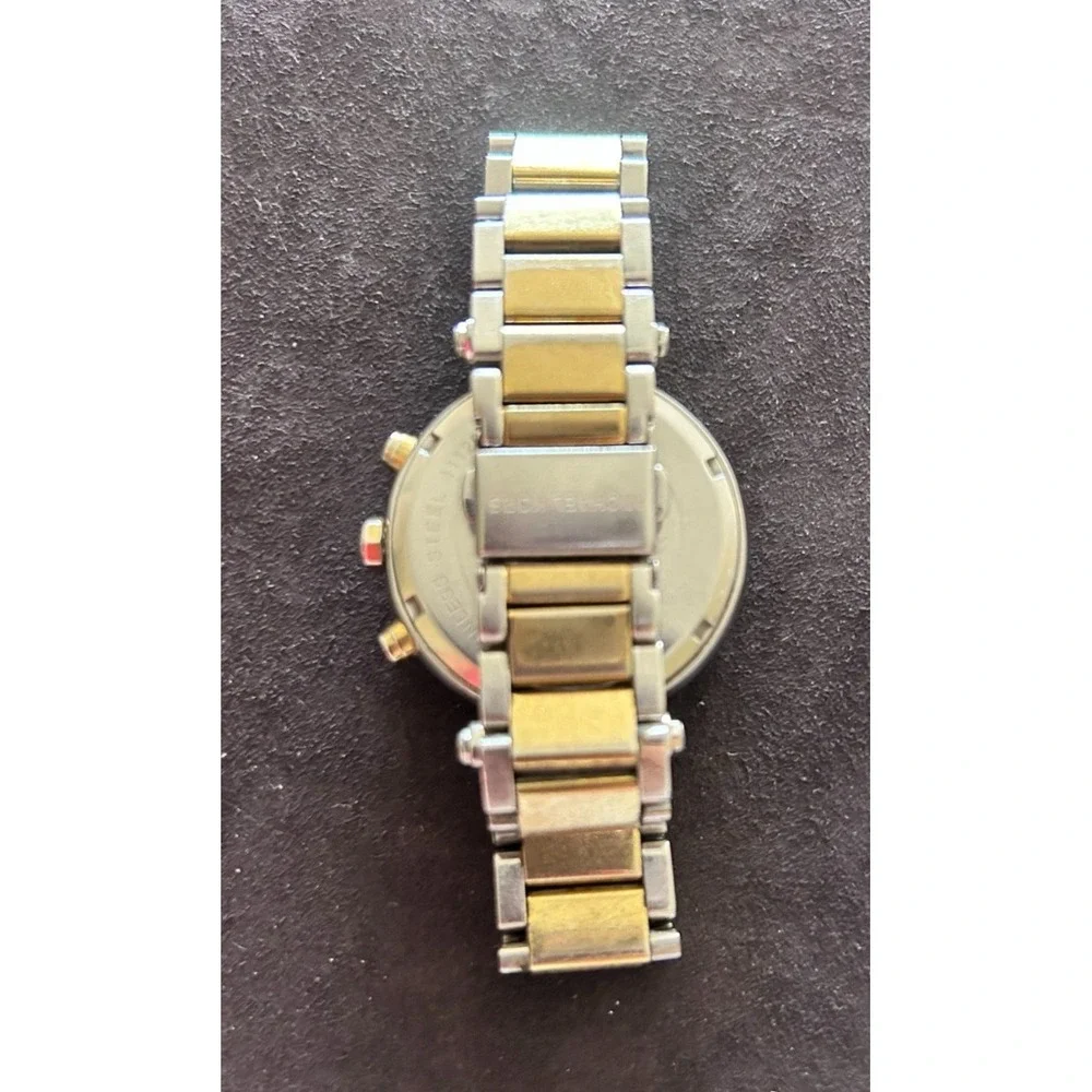 Michael Kors Parker Two-Tone Chronograph Watch MK5626 Crystal Bezel Read